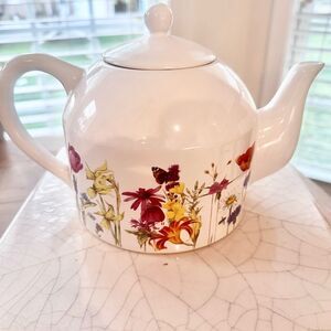 Certified International Flowers Teapot by Marjolein Bastin